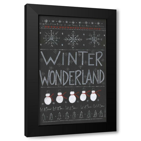 Winter Wonderland Black Modern Wood Framed Art Print with Double Matting by Shamp, Cindy