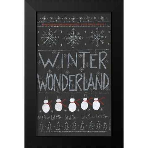 Winter Wonderland Black Modern Wood Framed Art Print by Shamp, Cindy