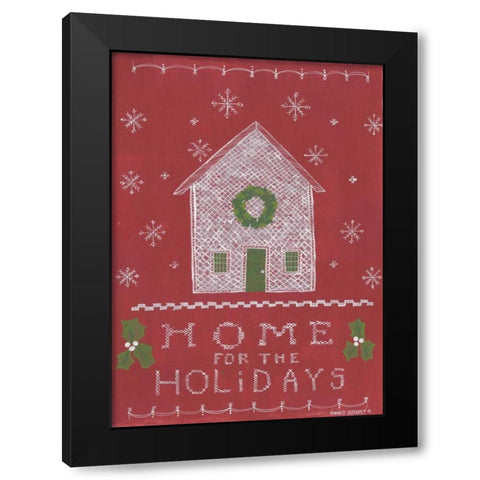 Home for the Holidays Black Modern Wood Framed Art Print with Double Matting by Shamp, Cindy