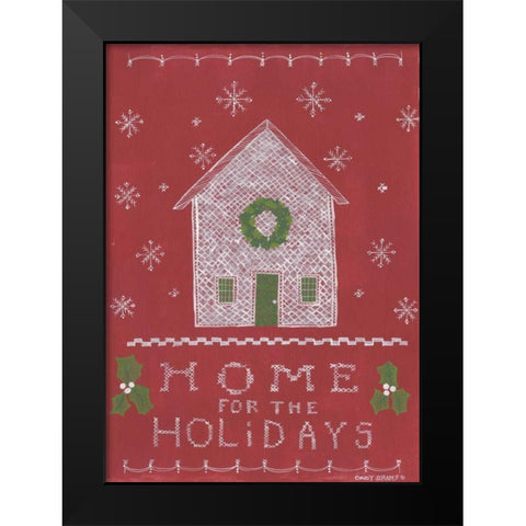 Home for the Holidays Black Modern Wood Framed Art Print by Shamp, Cindy