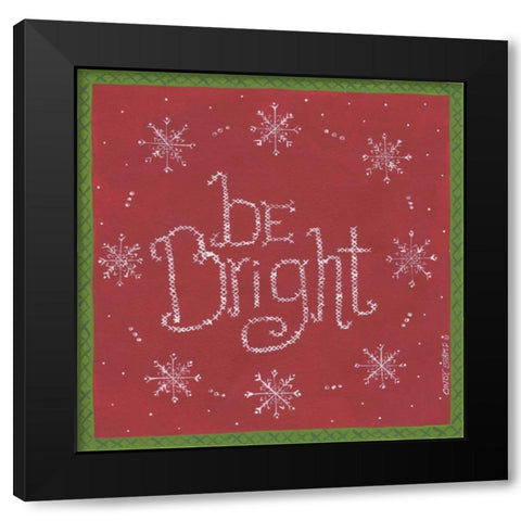 Be Bright Black Modern Wood Framed Art Print with Double Matting by Shamp, Cindy