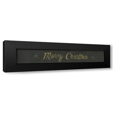 Merry Christmas Black Modern Wood Framed Art Print with Double Matting by Shamp, Cindy