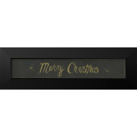 Merry Christmas Black Modern Wood Framed Art Print by Shamp, Cindy