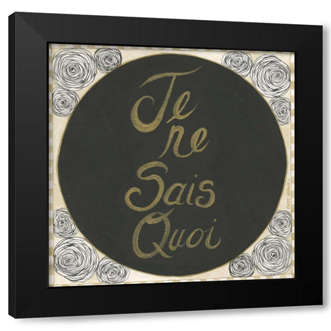 Je Ne Sais Quoi Black Modern Wood Framed Art Print with Double Matting by Shamp, Cindy
