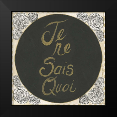 Je Ne Sais Quoi Black Modern Wood Framed Art Print by Shamp, Cindy