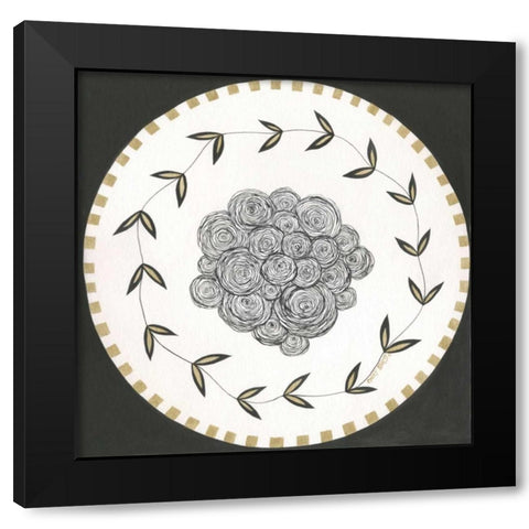 Roses Black Modern Wood Framed Art Print with Double Matting by Shamp, Cindy