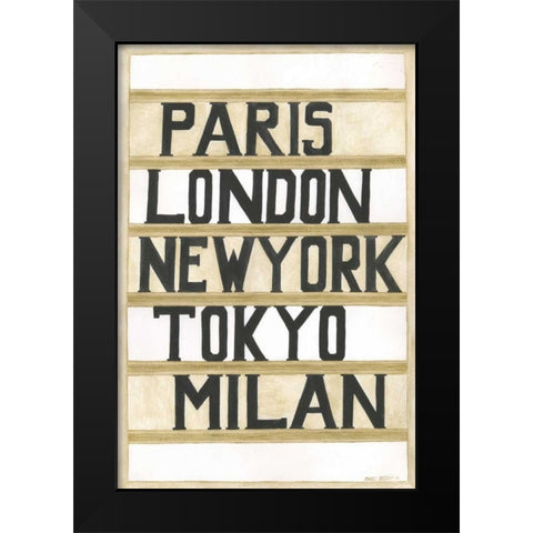 Cities Black Modern Wood Framed Art Print by Shamp, Cindy