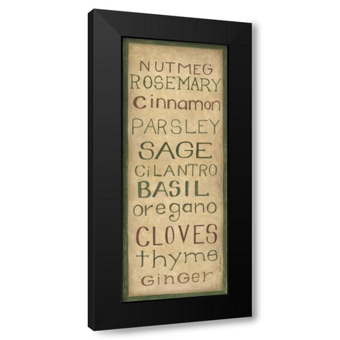 Spices Black Modern Wood Framed Art Print by Shamp, Cindy