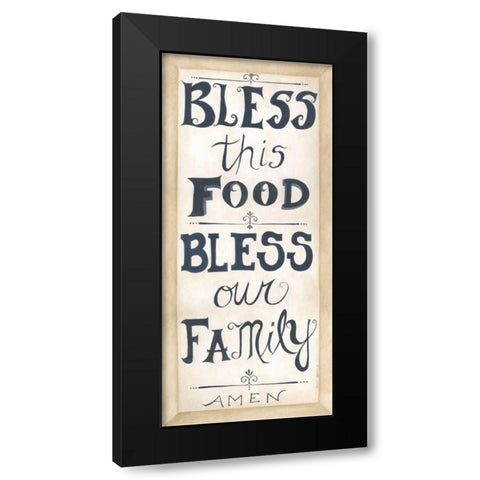 Bless Black Modern Wood Framed Art Print by Shamp, Cindy