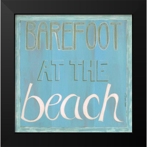Barefoot at the Beach Black Modern Wood Framed Art Print by Shamp, Cindy