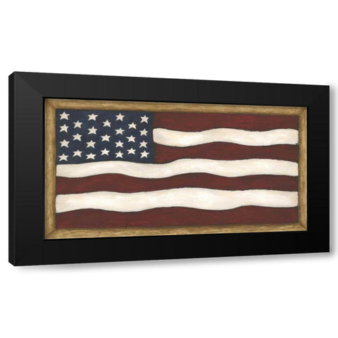 Flag Black Modern Wood Framed Art Print with Double Matting by Shamp, Cindy