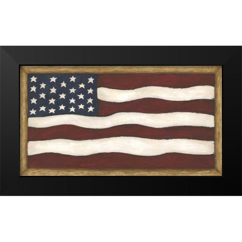Flag Black Modern Wood Framed Art Print by Shamp, Cindy