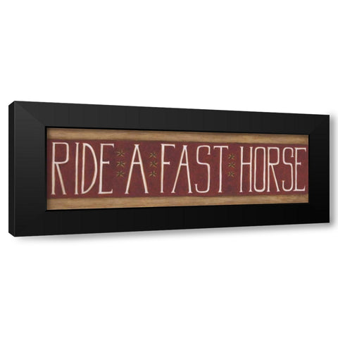 Ride a Fast Horse Black Modern Wood Framed Art Print by Shamp, Cindy