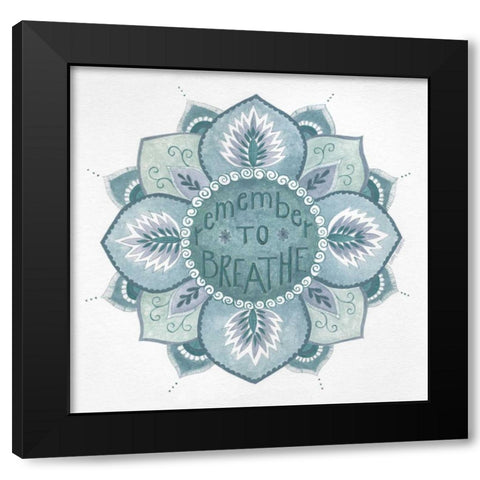 Breathe Black Modern Wood Framed Art Print by Shamp, Cindy