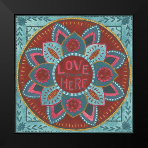 Love Grows Here Black Modern Wood Framed Art Print by Shamp, Cindy