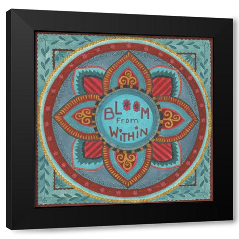 Bloom from Within Black Modern Wood Framed Art Print with Double Matting by Shamp, Cindy