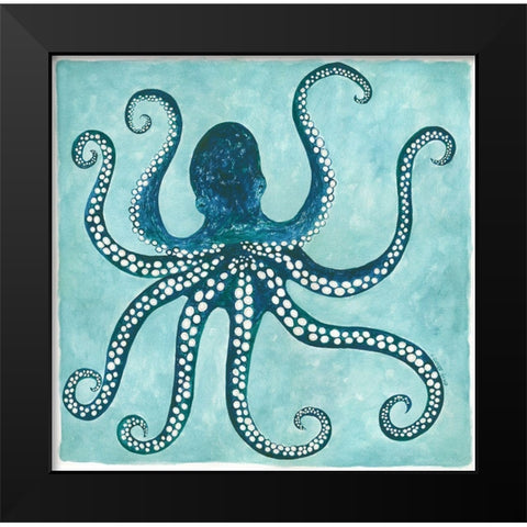Octopus Black Modern Wood Framed Art Print by Shamp, Cindy