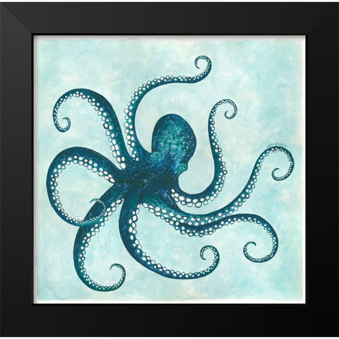 Octopus II Black Modern Wood Framed Art Print by Shamp, Cindy
