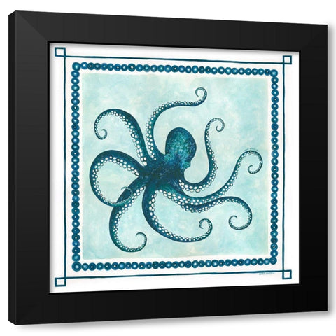 Octopus II Frame Black Modern Wood Framed Art Print with Double Matting by Shamp, Cindy