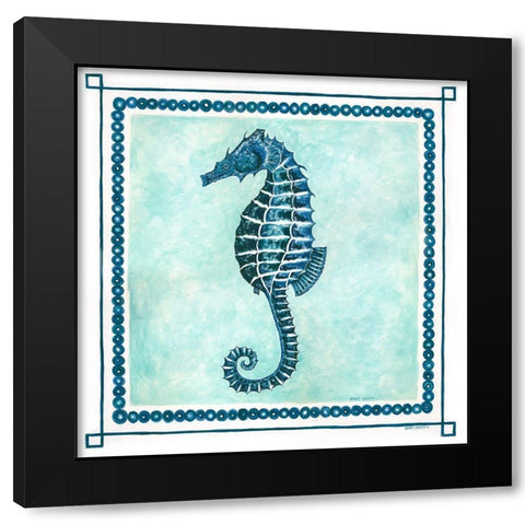 Seahorse Frame II Black Modern Wood Framed Art Print with Double Matting by Shamp, Cindy