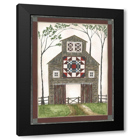 Barn Square 2 Black Modern Wood Framed Art Print with Double Matting by Shamp, Cindy
