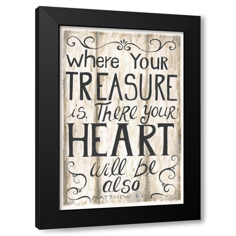 Treasure Black Modern Wood Framed Art Print by Shamp, Cindy
