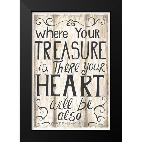 Treasure Black Modern Wood Framed Art Print by Shamp, Cindy