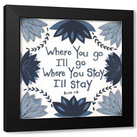 Where You Go Black Modern Wood Framed Art Print by Shamp, Cindy