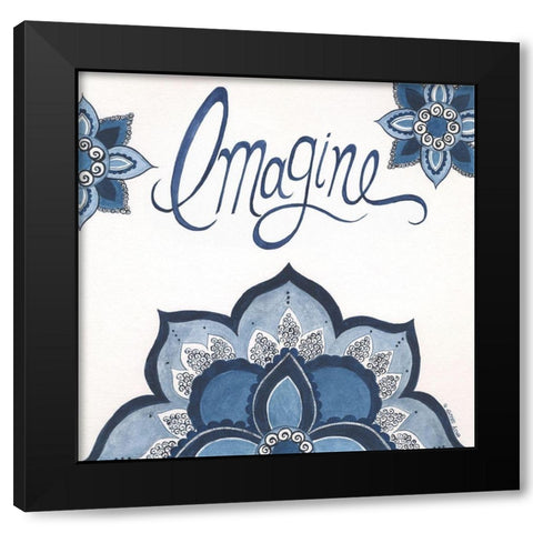 Imagine Black Modern Wood Framed Art Print by Shamp, Cindy