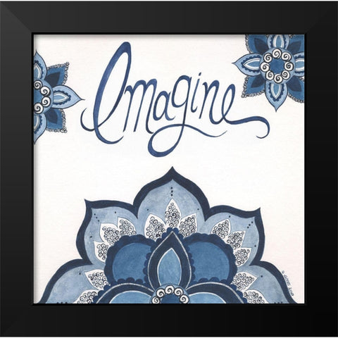 Imagine Black Modern Wood Framed Art Print by Shamp, Cindy