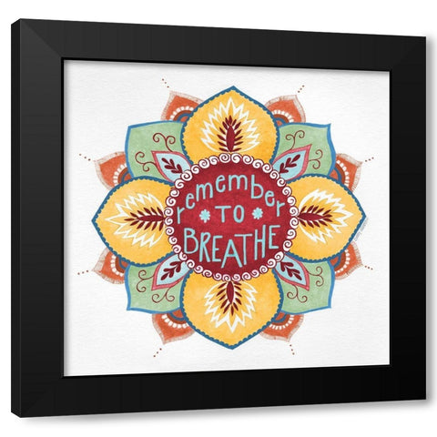 Breathe Black Modern Wood Framed Art Print by Shamp, Cindy