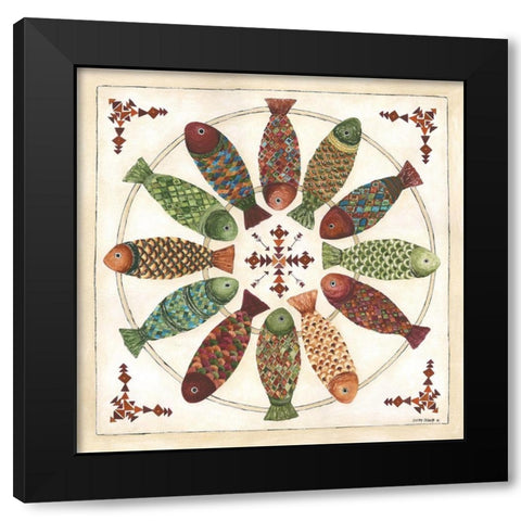 Wild Fish Black Modern Wood Framed Art Print by Shamp, Cindy