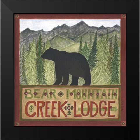 Bear Mountain Creek Lodge Black Modern Wood Framed Art Print by Shamp, Cindy