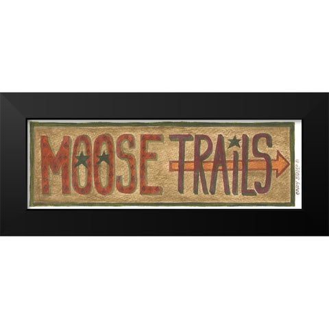 Moose Trails Black Modern Wood Framed Art Print by Shamp, Cindy