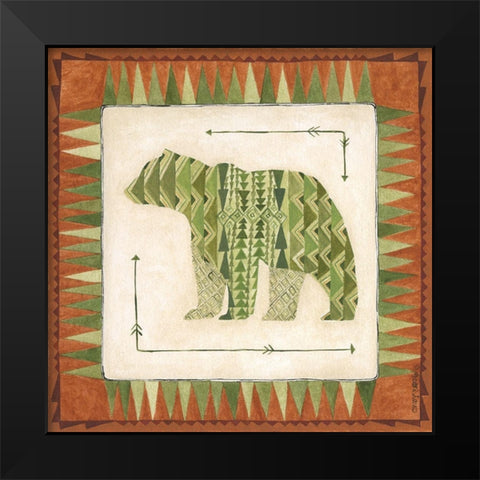 Lodge Bear Black Modern Wood Framed Art Print by Shamp, Cindy
