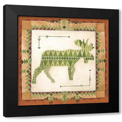 Lodge Moose Black Modern Wood Framed Art Print by Shamp, Cindy