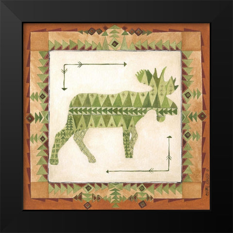 Lodge Moose Black Modern Wood Framed Art Print by Shamp, Cindy