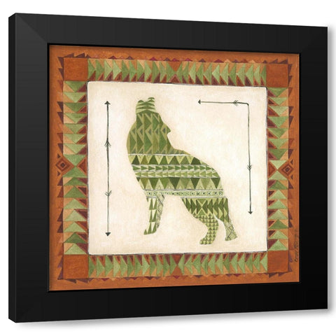 Lodge Coyote Black Modern Wood Framed Art Print with Double Matting by Shamp, Cindy