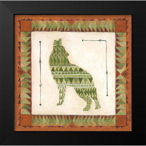 Lodge Coyote Black Modern Wood Framed Art Print by Shamp, Cindy