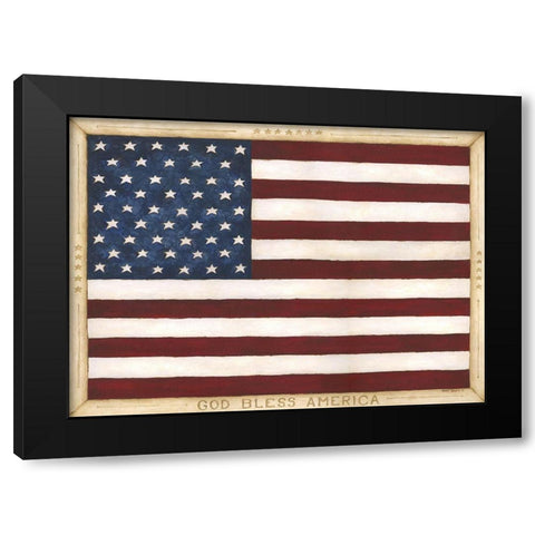 God Bless America Black Modern Wood Framed Art Print by Shamp, Cindy