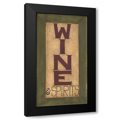 Wine and Spirits Black Modern Wood Framed Art Print by Shamp, Cindy