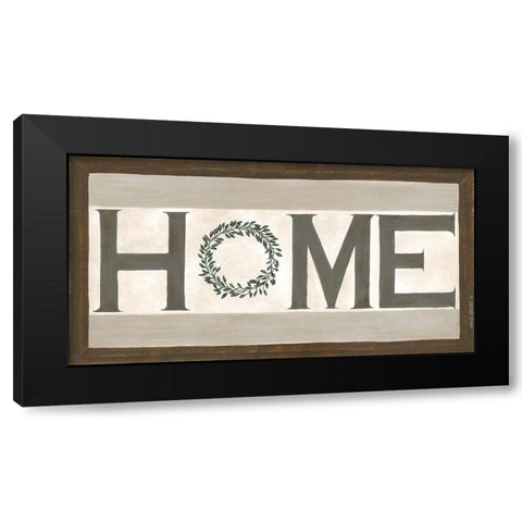 Home Black Modern Wood Framed Art Print by Shamp, Cindy