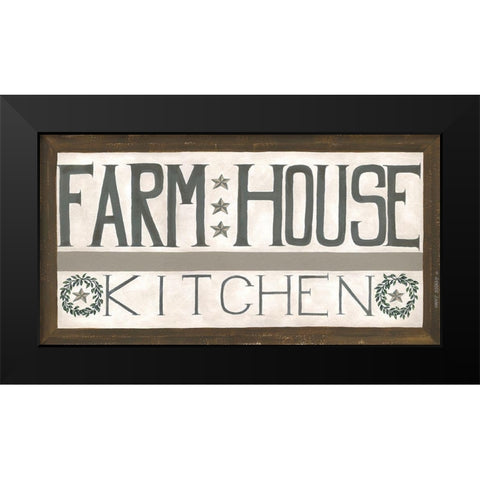 Farm House Kitchen Black Modern Wood Framed Art Print by Shamp, Cindy