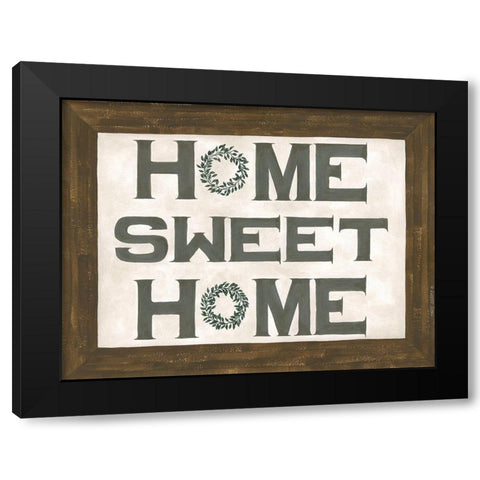 Home Sweet Home Black Modern Wood Framed Art Print by Shamp, Cindy