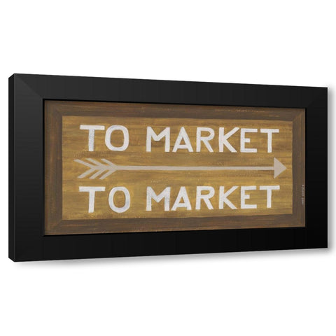 To Market Black Modern Wood Framed Art Print with Double Matting by Shamp, Cindy