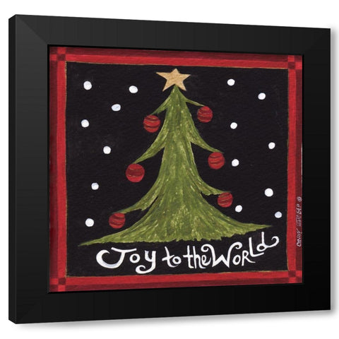 Joy to the World Black Modern Wood Framed Art Print by Shamp, Cindy