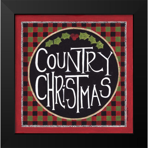 Country Christmas Black Modern Wood Framed Art Print by Shamp, Cindy
