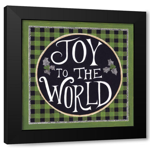 Joy to the World Black Modern Wood Framed Art Print with Double Matting by Shamp, Cindy