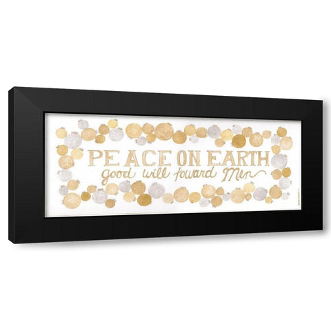 Peace on Earth Black Modern Wood Framed Art Print with Double Matting by Shamp, Cindy