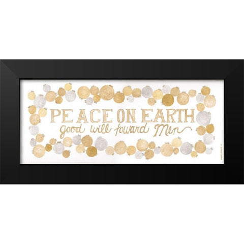 Peace on Earth Black Modern Wood Framed Art Print by Shamp, Cindy